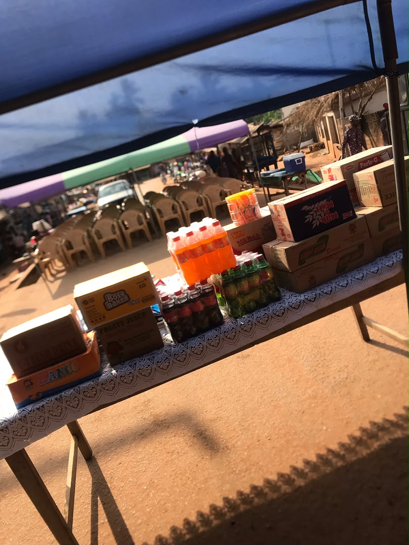 Refreshments prepared for a community support programme